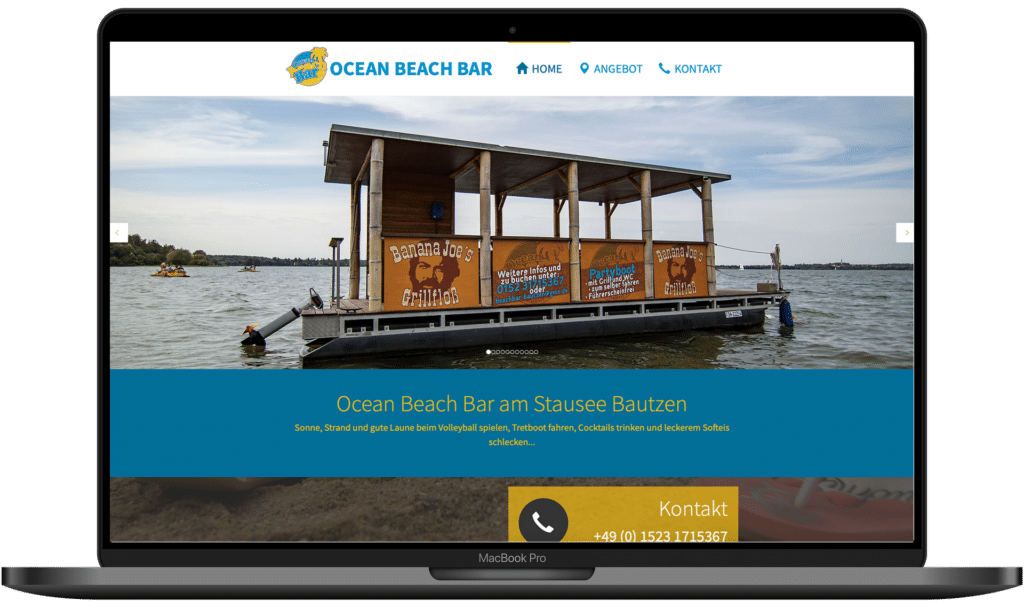 Darstellung Webdesign Beachbar